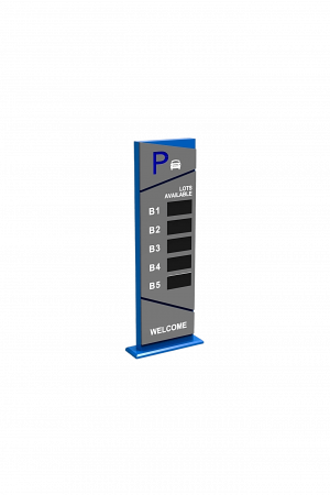Pantalla Principal de Guía de Estacionamiento / 5 Módulos / Mensaje de Bienvenida / Uso con Aplicación de Guía de Estacionamiento