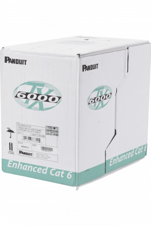 Bobina de Cable UTP 305 Metros (1000 Pies) de Cobre, TX6000? PanNet, Reelex, Gris Internacional, Categoría 6 Mejorado (23 AWG), PVC (CM), de 4 Pares